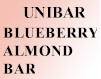 UNIBAR : BLUEBERRY ALMOND BAR (12-Pk) -- NEW